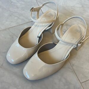 Zara white pattern shoes